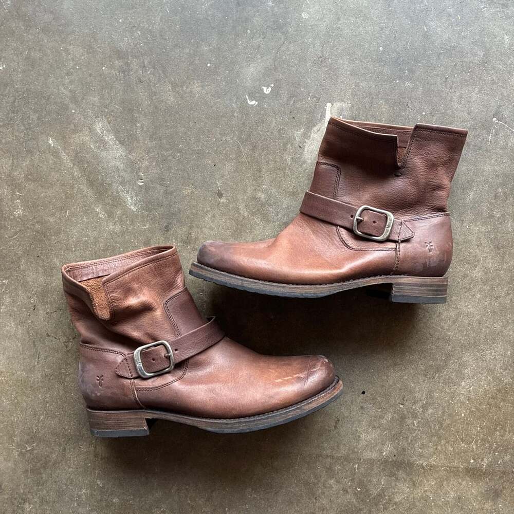 Frye Veronica Bootie Size 9.5B Brown Leather Ankle Boots